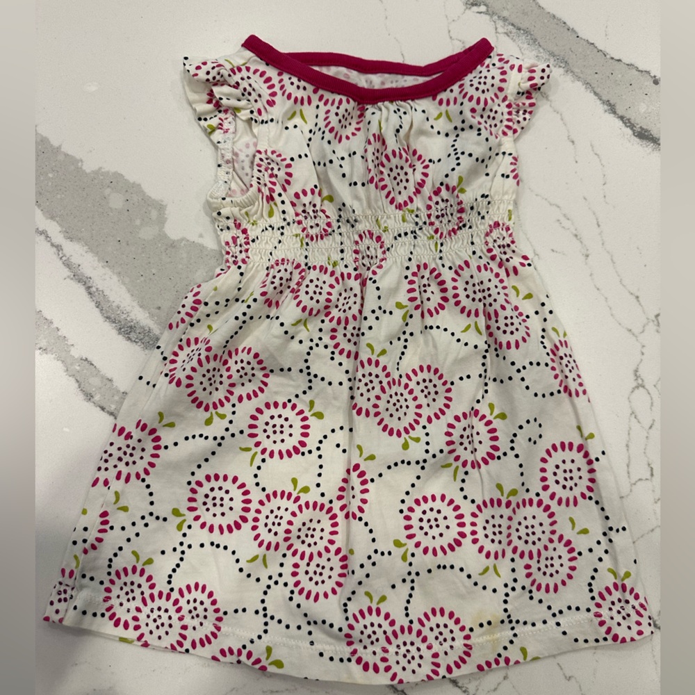 Tea Collection Pink Floral Sundress (Size S - 6-12 months)